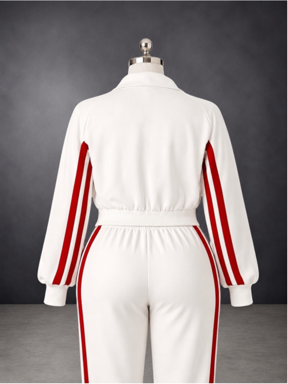 NEW Y2K Style Striped Zip-Up Tracksuit Set – Size 3X-Large - Picture 8 of 10
